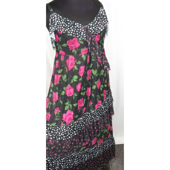 Torrid Betsey Johnson Floral Ruffle Tiered Sleeveless Flowy Maxi Dress Plus 1X - Picture 4 of 11